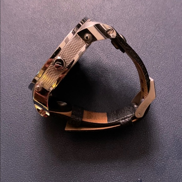 RARE Super Oversized Diesel Watch w Leather Band - Picture 2 of 9